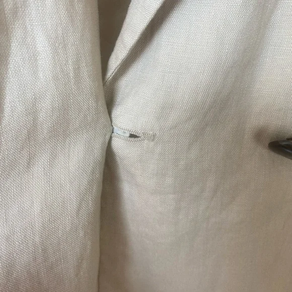 ZARA Linen Crossover‎ Blazer Light Camel |3420/710/743/s - Picture 9 of 14